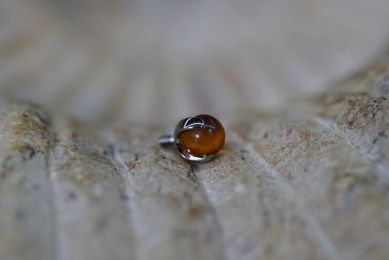 3mm Claw Prong Ball (Option: 18/16g threaded Amber 3mm)
