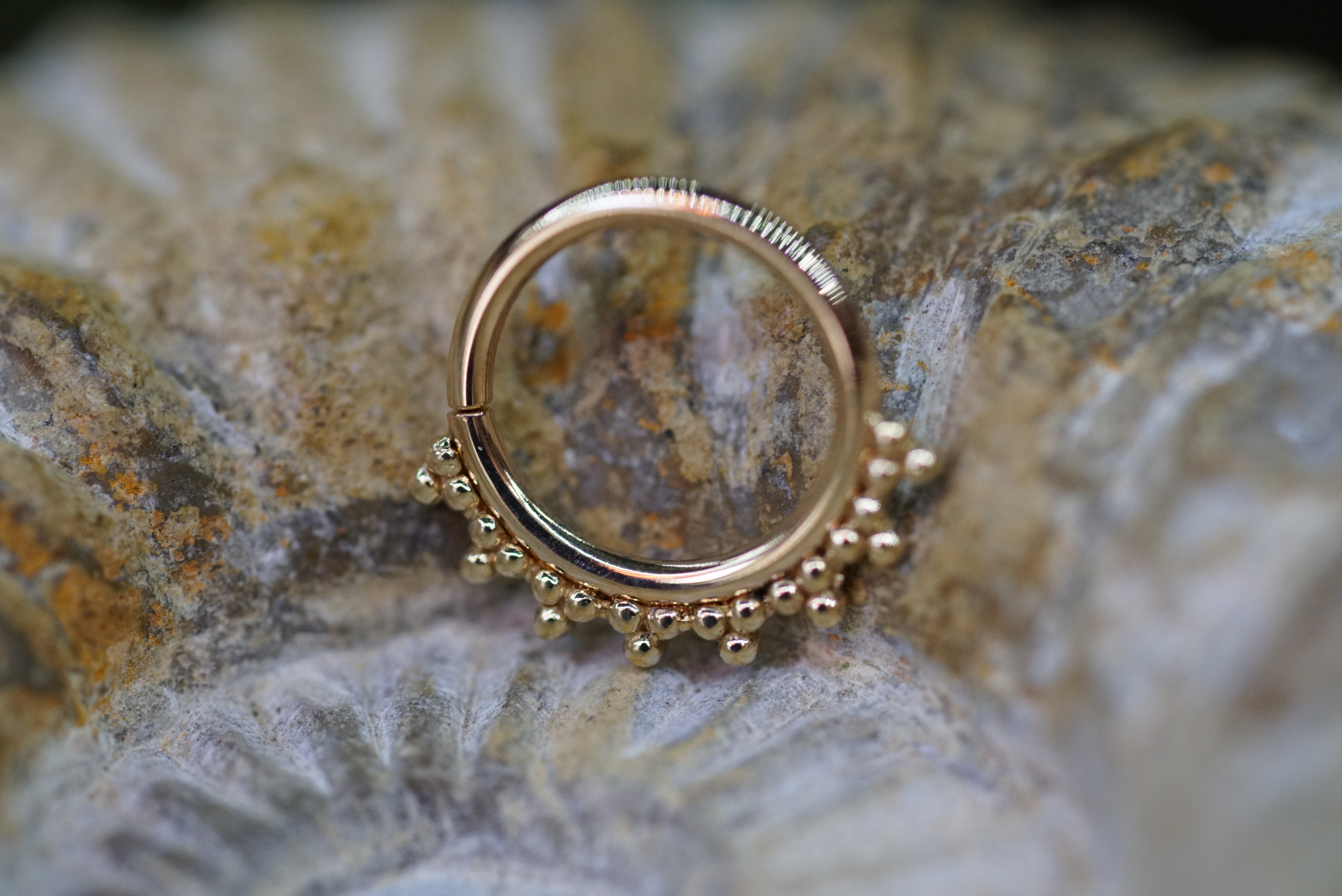 Talia Seam Ring (Option: Yellow Gold 16g 3/8”)