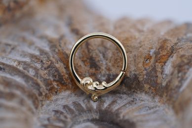 Callisto Seam Ring (Option: 16g 3/8 Yellow Gold)