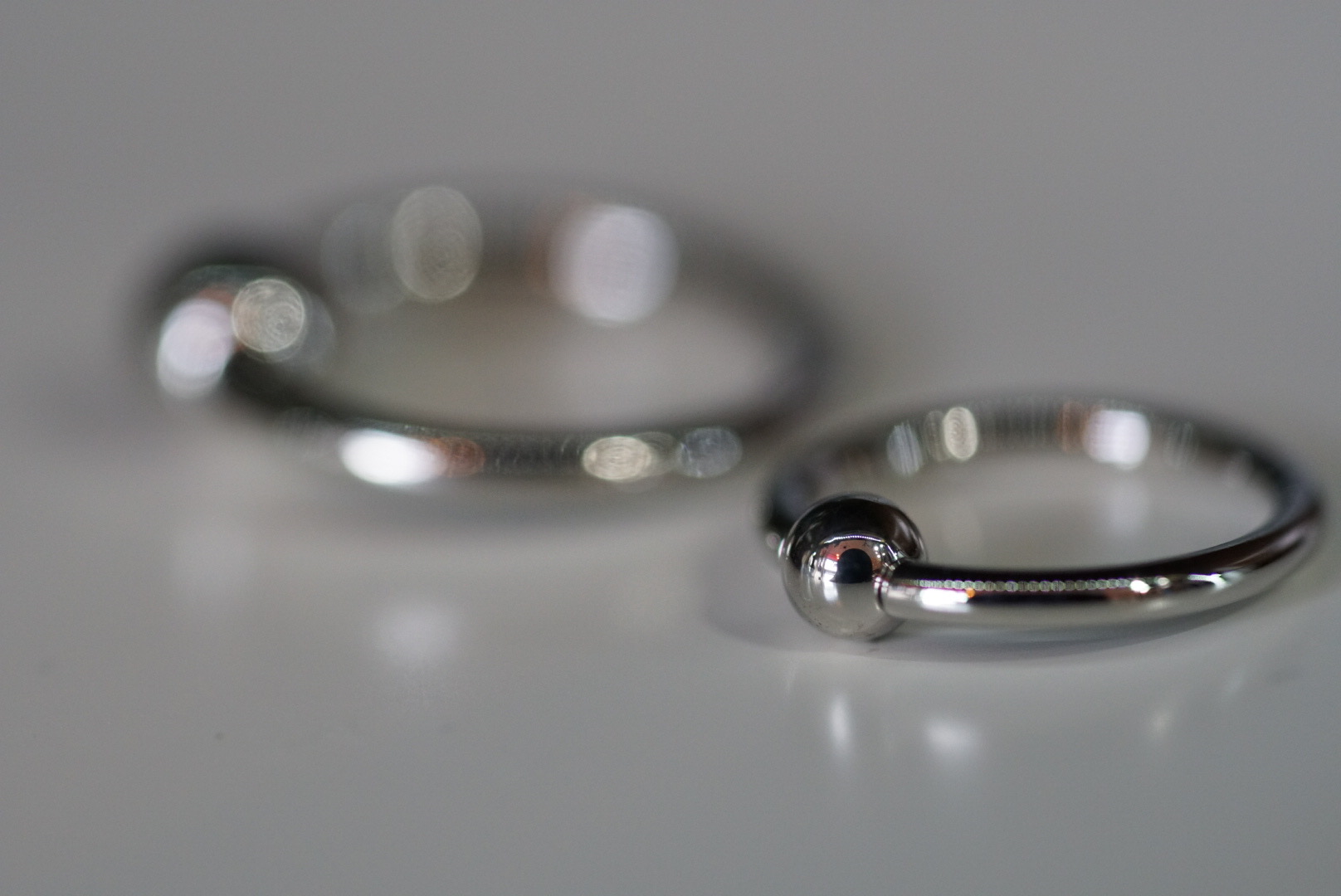 16g Steel Captive Bead Ring (Option: 1/4'')