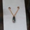Rose Gold 29mm Diamond Cut Chain with Pyrite Charm #6