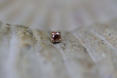Alchemy Prong set Genuine Gems (Option: YG 2mm Rose Zircon)